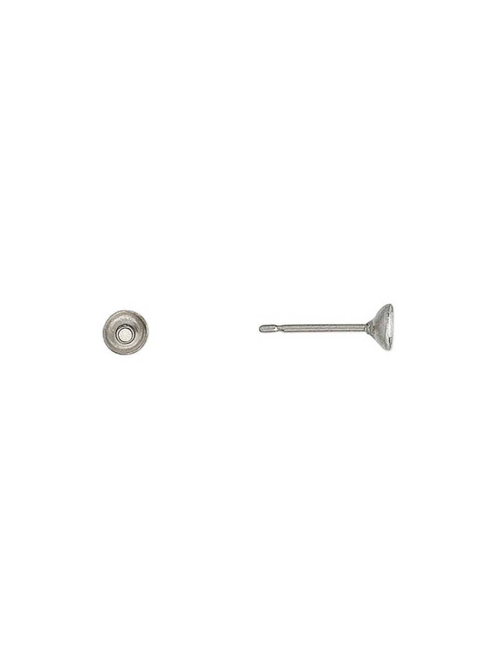 Surgical Stainless Steel 4mm Cup Post Stud Earring Findings 10 pcs